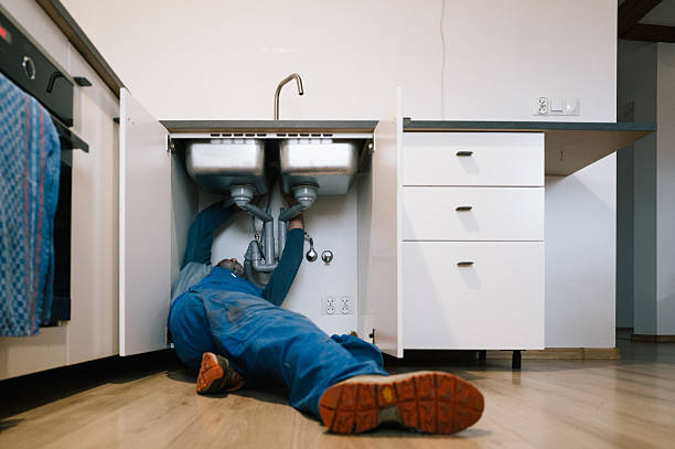 Professional Drain Cleaning technician working in Goodells, MI